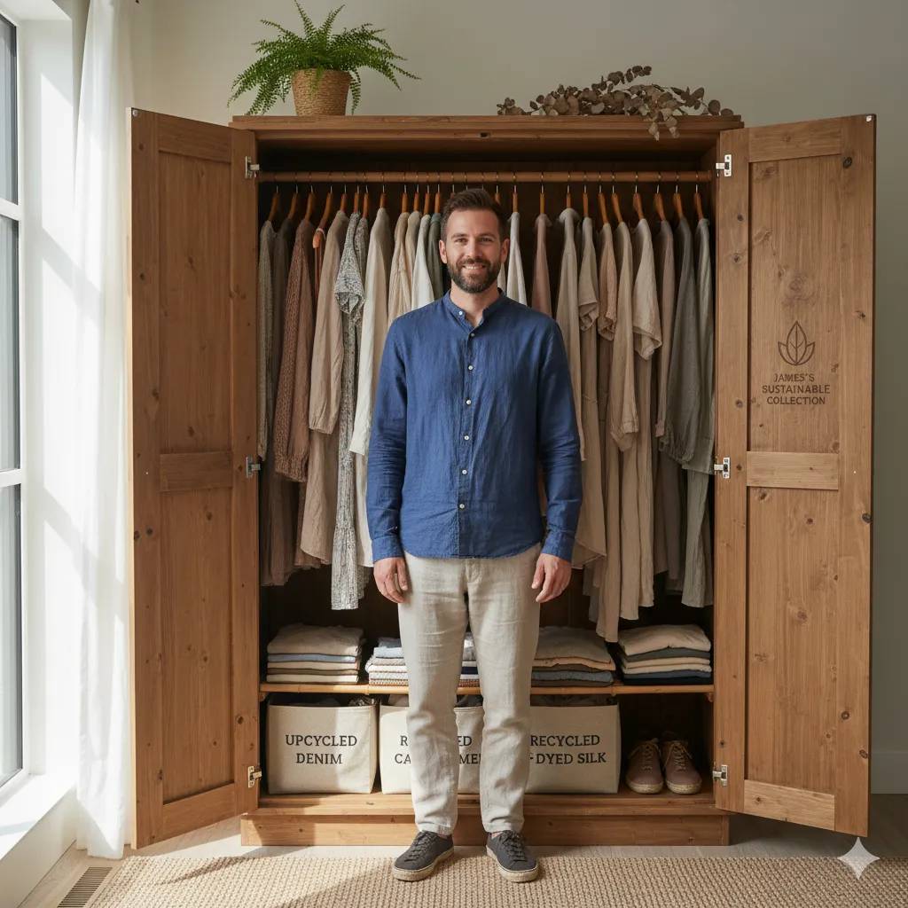 James's sustainable wardrobe